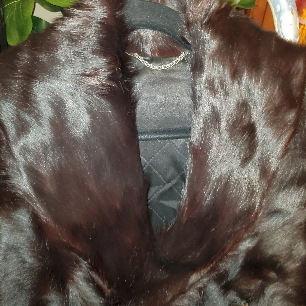 🐻🐻🐻MEN'S BLACK BEAR FUR FULL LENGTH COAT🐻🐻🐻 - Picture 8 of 16